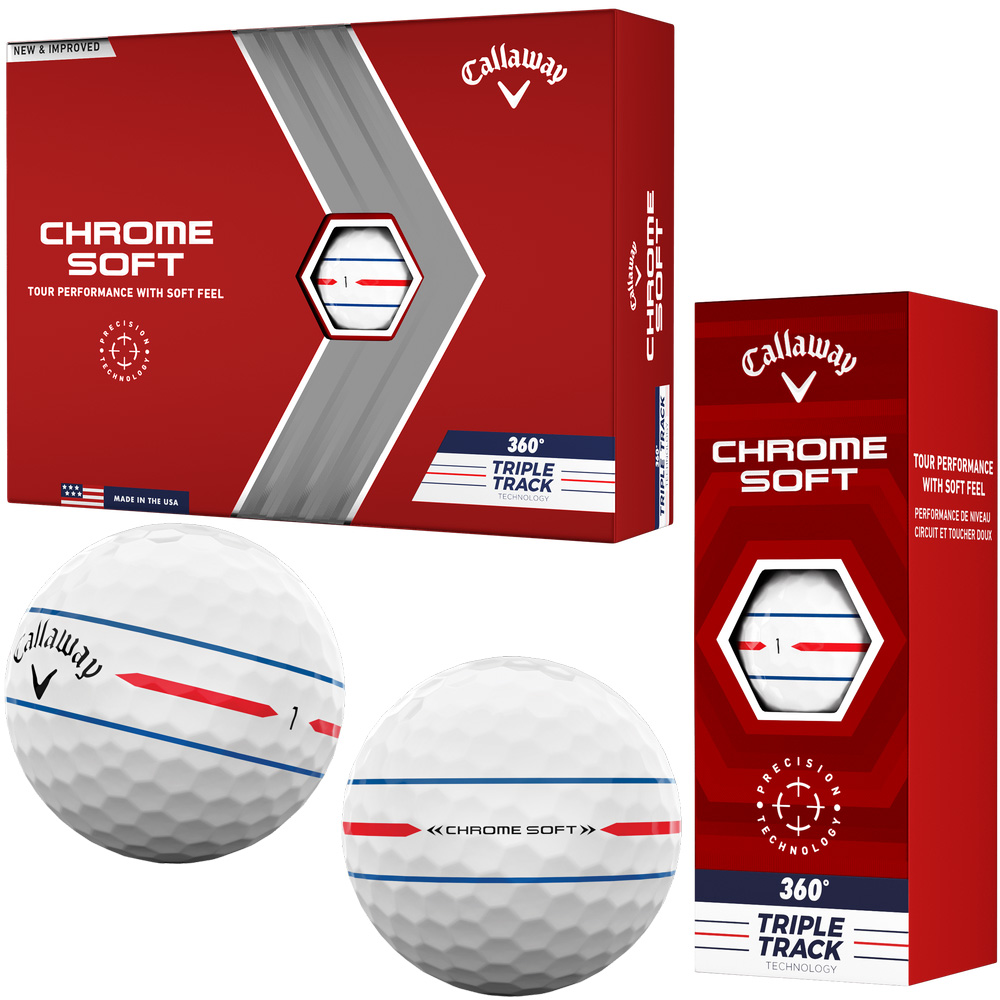 Callaway Chrome Soft Triple Track 360° Golfball 3er weiss - Bälle 1 | Golf  & Günstig