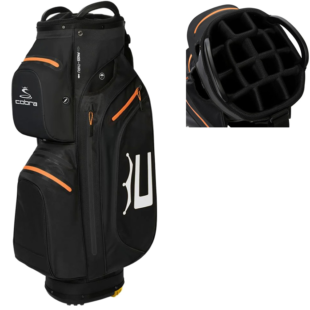 Cobra Ultradry Pro Cartbag wasserdicht schwarz/orange - Bags 1 | Golf &  Günstig