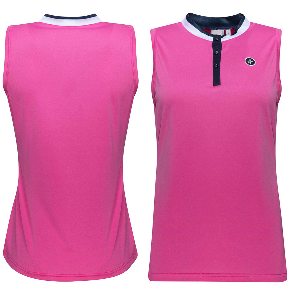 Cross Golf Sally Damen Polo ärmellos rosa - Bekleidung L | Golf & Günstig
