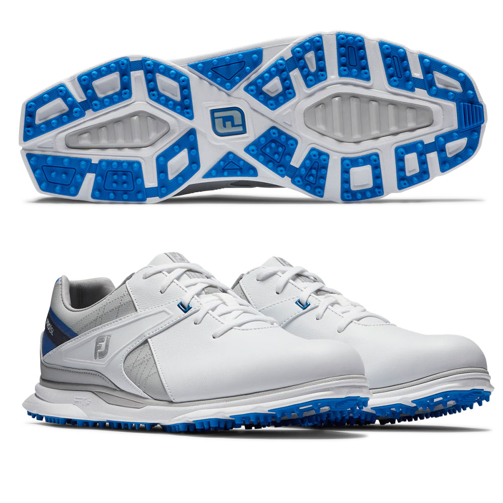 Footjoy Pro SL Herren Golfschuh weiss/grau/blau - Schuhe 44 | Golf & Günstig