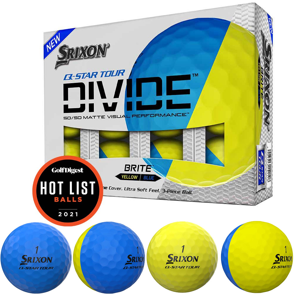 Srixon Q-Star Tour Divide Golfball 12er blau/gelb - Bälle 1 | Golf & Günstig