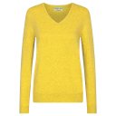 Cashmere & Silk Co. Damen Pullover V-Auschnitt gelb