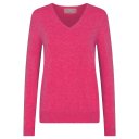 Cashmere & Silk Co. Damen Pullover V-Auschnitt pink