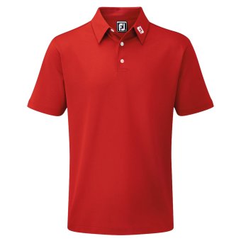 Footjoy Pique Solid Stretch Polo rot L