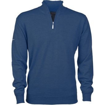 Greg Norman Merino 1/2 Zip Pullover winddicht blau S