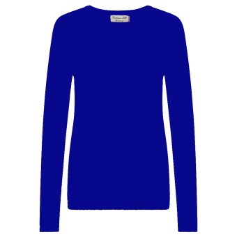 Cashmere & Silk Co. Damen Pullover V-Auschnitt blau L