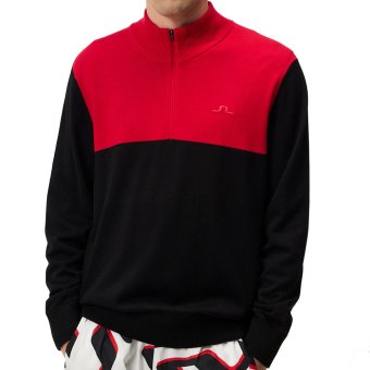 J.Lindeberg Golf Jeff Windbreaker Sweater schwarz/rot L
