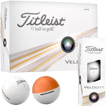 Titleist Velocity Golfball 12er Packung weiss 1