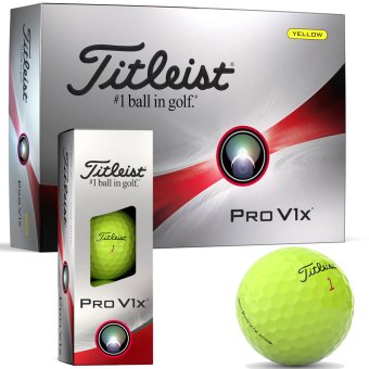 Titleist Pro V1x Golfball 2024 3er Packung gelb 1