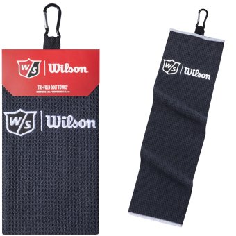 Wilson Staff Tri-Fold Mikrofaser Handtuch - schwarz 1