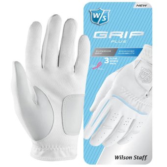 Wilson Staff Grip Plus Damen Handschuh 3er Pack linke (Rechtshänder) | L